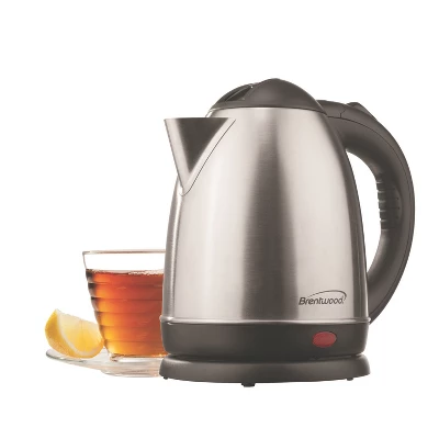 Brentwood 1.5-Liter Stainless Steel Cordless Electric Kettle (Stainless Steel) In Silver 1 Brentwood 1.5-Liter Stainless Steel Cordless Electric Kettle (Stainless Steel) In Silver