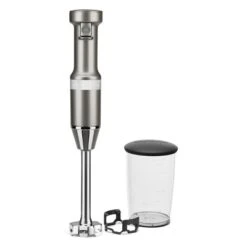 KitchenAid Corded 3-Speed Hand Blender Contour Silver: Immersion Handheld Blender, Dishwasher-Safe, 180W
