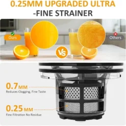 Heynemo Juicer Machines, 5.9" Wide Feed Chute Cold Press Juicer For Whole Vegetable & Fruit, 250W Slow Masticating Juicer Machines -Kitchen Appliances GUEST e0cbe895 1178 4ad4 a15d 7c5be0adfea9