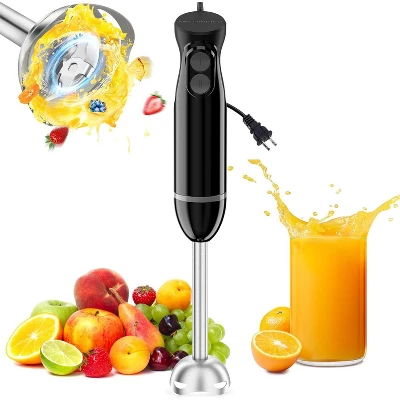 Bonsenkitchen Hand Blender, 2-Speed Immersion Blender With Stainless Steel Blades For Soup, Smoothies, Puree, Baby Food, Portable Stick Mixer 8 Bonsenkitchen Hand Blender, 2-Speed Immersion Blender With Stainless Steel Blades For Soup, Smoothies, Puree, Baby Food, Portable Stick Mixer - Image 8