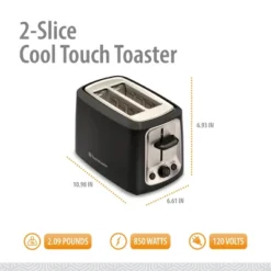 Toastmaster 2-Slice Cool Touch Toaster, Black