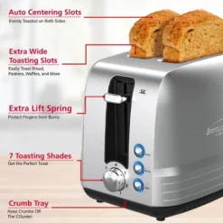 Brentwood Select Extra Wide Stainless Steel Toaster -Kitchen Appliances GUEST e2cc55bb 35ec 47bb 84fc e639bfe913c8
