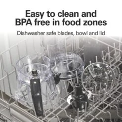 Hamilton Beach Stack & Snap 4 Cup Food Processor Chopper & Blender Black 70510: 250W, 2 Speeds, Dishwasher-Safe Parts -Kitchen Appliances GUEST e2f5bcc7 abc6 4dee 87ef 08604b19b4fb