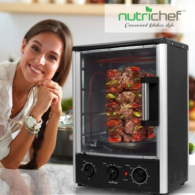 NutriChef Vertical Rotisserie Oven - Multi-Function Cooking With Bake, Roast & Rotisserie, 24+ Quarts, 1500W (AZPKRT97) 8 NutriChef Vertical Rotisserie Oven - Multi-Function Cooking With Bake, Roast & Rotisserie, 24+ Quarts, 1500W (AZPKRT97) - Image 8