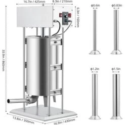 Electric Sausage Stuffer 25L Variable Speed Commercial Sausage Maker 200W Motor