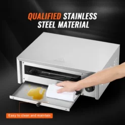 VEVOR Countertop Electric Pizza Oven, 12-inch, 1500W, 122-662℉ Temp Range, Stainless Steel Construction And Easy-to-Clean Crumb Tray -Kitchen Appliances GUEST e3ac1af3 1f84 4189 ba8f c8c677cc664e