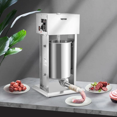 VEVOR Electric Stuffer, 10L Large Capacity, 200W Vertical Sausage Stuffer With Speed Stepless, 304 Stainless Steel Sausage Machine 1 VEVOR Electric Stuffer, 10L Large Capacity, 200W Vertical Sausage Stuffer With Speed Stepless, 304 Stainless Steel Sausage Machine