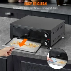 1100W Countertop Electric Pizza Oven,Stainless Steel Pizza Oven Maker With Timer & Removable Tray For Home, Kitchen & Restaurant -Kitchen Appliances GUEST e6ae18b7 441e 40e9 81af c46b34349f9b