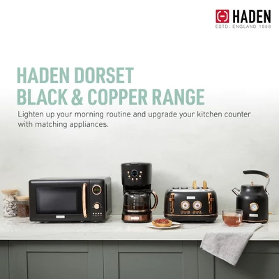 Haden Dorset 1.7 Liter Stainless Steel Electric Kettle With 360-Degree Base Bundled With 4 Slice Wide Slot Stainless Steel Toaster, Black & Copper 5 Haden Dorset 1.7 Liter Stainless Steel Electric Kettle With 360-Degree Base Bundled With 4 Slice Wide Slot Stainless Steel Toaster, Black & Copper - Image 5