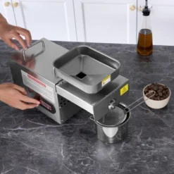 VEVOR Electric Oil Press Machine, 850W Stainless Steel Oil Extractor Machine, 0-300β / 32 - 572 β Adjustable Temperature, Silver