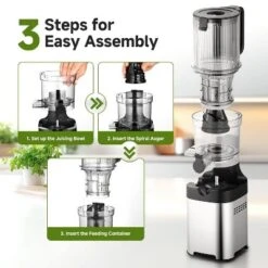 Masticating Juicer, 5.2-inch Feed Chute For Whole Fruits &Vegetables, Non-Clogging Slow Cold Press Juicer With Triple Strainers, Powerful 200W Motor 15 Masticating Juicer, 5.2-inch Feed Chute For Whole Fruits &Vegetables, Non-Clogging Slow Cold Press Juicer With Triple Strainers, Powerful 200W Motor -Kitchen Appliances GUEST e98d5162 1ab5 4ca3 a3ba d1115de6245e