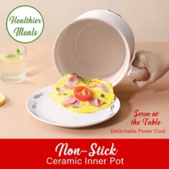 Brentwood 1.6-Qt. Multi-Function Electric Hot Pot Cooker With Stainless Steel Food Steamer And Ceramic Non-Stick Coating, White, HPS-3172W -Kitchen Appliances GUEST e99ddc4e a30f 4012 9cd7 e0dd30aa43bb