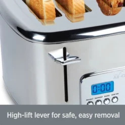 All-Clad 4 Slice Stainless Steel Digital Toaster, 1800W, Silver -Kitchen Appliances GUEST e9e24873 6d3f 4c08 8491 073f90b6ee6a