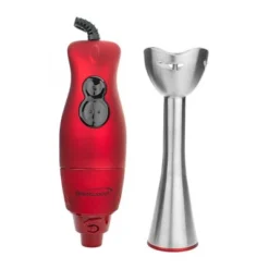 Brentwood 2-Speed Hand Blender In Red With Soft Grip Handle