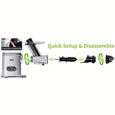 Aeitto Cold Press Juicer Powerful Slow Juicer, Juicer Machine, Dishwasher-Safe, BPA-Free,Large Capacity, High Juice Yield, Silver 6 Aeitto Cold Press Juicer Powerful Slow Juicer, Juicer Machine, Dishwasher-Safe, BPA-Free,Large Capacity, High Juice Yield, Silver - Image 6