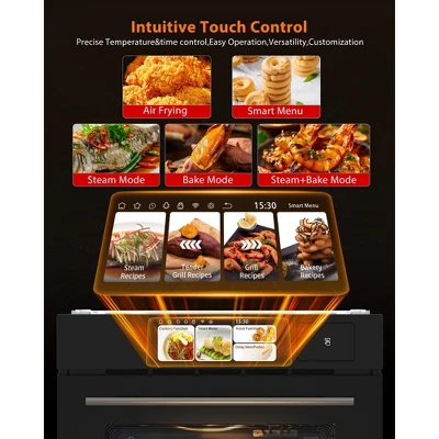 TROPOW 24" Built-In Electric Single Wall Oven - 2.5 Cu. Ft Convection Oven With 8 Cooking Modes 3 TROPOW 24" Built-In Electric Single Wall Oven - 2.5 Cu. Ft Convection Oven With 8 Cooking Modes - Image 3