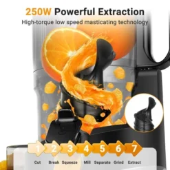 5.3 Inch Juicer, Self-Feeding Masticating Juicer Fit Whole Fruits, 250W Cold Press Juicer With High Juice Yield, BPA Free 15 5.3 Inch Juicer, Self-Feeding Masticating Juicer Fit Whole Fruits, 250W Cold Press Juicer With High Juice Yield, BPA Free -Kitchen Appliances GUEST ea4a9e87 ebfb 418c 97e7 8c34242f4634