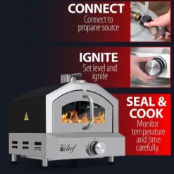 Deco Chef 2 In 1 Propane Gas Pizza Oven & Grill Portable W/ Pizza Stone & Peel -Kitchen Appliances GUEST ea786751 1b10 40b1 9ab6 e07766669f67