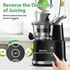 Aeitto 3.3" Wide Feed Chute Juicers Slow Masticating Juicer Machine With High Juice, Masticating Juicer For Fruits And Vegetables -Kitchen Appliances GUEST eaa8ffe8 0643 4c65 8107 0f5865e8692f