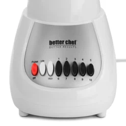Better Chef 10-Speed 350 Watt 42 Ounce Glass Jar Blender In White/Silver -Kitchen Appliances GUEST eb92998e 8c7f 4ff9 9bd0 0bd8e965469e
