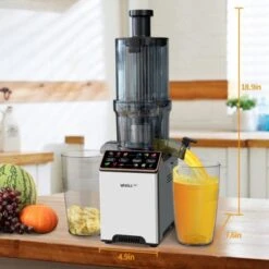 WhallPro Cold Press Juicer Machine With Touchscreen, Slow Masticating Machines With 3" Extra Large Feed Chute, Reverse Function, Soft & Hard Models -Kitchen Appliances GUEST eba1d48c 8963 4c32 9c9b 373b64611ecc