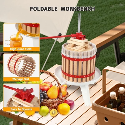 3.2 Gal Manual Fruit Wine Press With A Filter Bag, Manual Juice Maker, Hand Juicer Squeezer 2 3.2 Gal Manual Fruit Wine Press With A Filter Bag, Manual Juice Maker, Hand Juicer Squeezer - Image 2