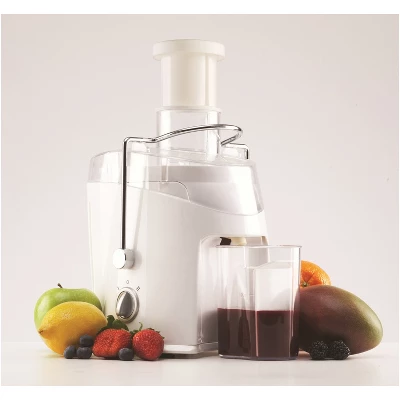 Brentwood 350-mL 400-Watt Juice Extractor In White 1 Brentwood 350-mL 400-Watt Juice Extractor In White