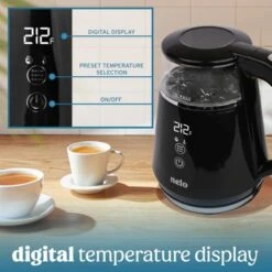 NELO Electric Kettle With 5 Temperature Control Presets, Large Digital Temperature Display, Multi-Colored LED Indicator Lights, BPA-Free, 1 Liter -Kitchen Appliances GUEST eeaf9190 852e 4b62 bb85 8ee2caa0fe62