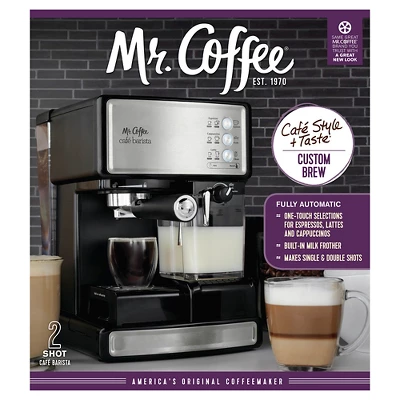 Mr. Coffee® Mr. Coffee Programmable Espresso, Cappuccino, Coffee Maker With Automatic Milk Frother And 15-Bar Pump Stainless Steel Black: ECMP1000 4 Mr. Coffee® Mr. Coffee Programmable Espresso, Cappuccino, Coffee Maker With Automatic Milk Frother And 15-Bar Pump Stainless Steel Black: ECMP1000 - Image 4