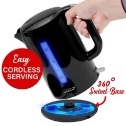 Brentwood 1,100-Watt Cordless Electric Kettle With Concealed Stainless Steel Heating Element And Boil-Dry Protection (2.2 L; Black) -Kitchen Appliances GUEST ef34383f 47d6 471e ad35 161ba173b713