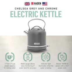 Haden Chelsea 1.7 Liter Electric Water Kettle W/ 360-Degree Base
