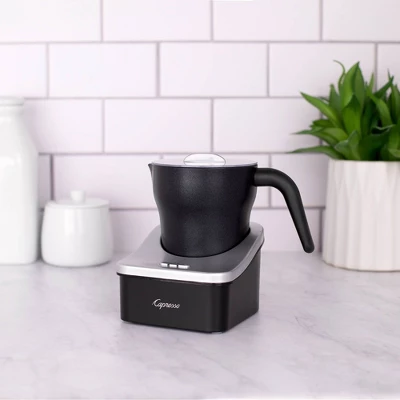 Capresso Automatic Milk Frother Froth PRO - Black/Silver 202.04: Electric Milk Steamer & Foamer, 600W, 1 Cup Capacity 5 Capresso Automatic Milk Frother Froth PRO - Black/Silver 202.04: Electric Milk Steamer & Foamer, 600W, 1 Cup Capacity - Image 5