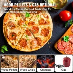 VEVOR Multi-fuel Outdoor Pizza Oven, 12 Inch Wood Fired & Gas Pizza Maker With Rotating Pizza Stone, Propane Pellet Dual Fuel Pizza Grill 10 VEVOR Multi-fuel Outdoor Pizza Oven, 12 Inch Wood Fired & Gas Pizza Maker With Rotating Pizza Stone, Propane Pellet Dual Fuel Pizza Grill -Kitchen Appliances GUEST f310d431 ed8c 4f9f abc6 a452a44767ee