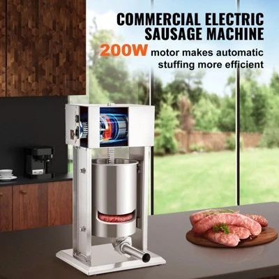 VEVOR Electric Stuffer, 10L Large Capacity, 200W Vertical Sausage Stuffer With Speed Stepless, 304 Stainless Steel Sausage Machine 2 VEVOR Electric Stuffer, 10L Large Capacity, 200W Vertical Sausage Stuffer With Speed Stepless, 304 Stainless Steel Sausage Machine - Image 2