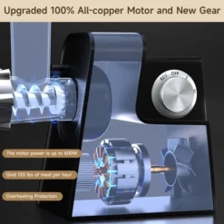 Topteng Meat Grinder, Stand Mixer With 3 Blades, Sausage Stuffer Tube & Kubbe Kit 14 Topteng Meat Grinder, Stand Mixer With 3 Blades, Sausage Stuffer Tube & Kubbe Kit -Kitchen Appliances GUEST f4c3395f 9860 49ef 8c0c f439e0eb50ff