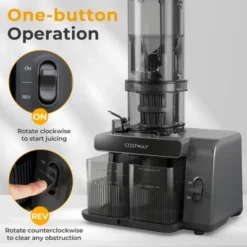 Costway Cold Press Juicer Machine Professional Slow Masticating Juicer With Reverse Button -Kitchen Appliances GUEST f9279d5b 33ca 4be1 9040 1314490aa529