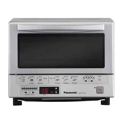 Panasonic Flash Express Toaster Oven - Silver NB-G110P: Digital Control, 4-Slice Capacity, Cool Touch Handle, 1300W 1 Panasonic Flash Express Toaster Oven - Silver NB-G110P: Digital Control, 4-Slice Capacity, Cool Touch Handle, 1300W