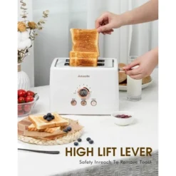 ZACHVO 2 Slice Toaster, Retro Bread Toaster With LED Display-White 12 ZACHVO 2 Slice Toaster, Retro Bread Toaster With LED Display-White -Kitchen Appliances GUEST fa19377b 00e4 4811 b8e9 5d47437863ea