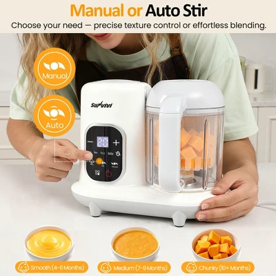 Heynemo Baby Food Maker, All-in-one Baby Food Processor With Steam, Heating, Unfreeze, Blender, Electric Blender And Food Processor Combo, Self Clean 5 Heynemo Baby Food Maker, All-in-one Baby Food Processor With Steam, Heating, Unfreeze, Blender, Electric Blender And Food Processor Combo, Self Clean - Image 5