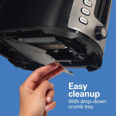 Hamilton Beach 2-Slice Toaster - Black - #22633: Metal, 750W, Compact Bread & Bagel Toaster, Easy Clean, 1-Year Warranty 4 Hamilton Beach 2-Slice Toaster - Black - #22633: Metal, 750W, Compact Bread & Bagel Toaster, Easy Clean, 1-Year Warranty - Image 4