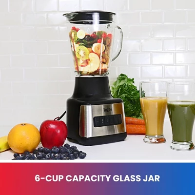 Total Chef 6-Speed Countertop Blender With Glass Jar 6-Cup 500W 4 Total Chef 6-Speed Countertop Blender With Glass Jar 6-Cup 500W - Image 4
