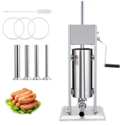 Garvee Sausage Stuffer, Manual 22Lbs/10L Sausage Maker Machine, Meat Stuffer With Dual Speed, Stainless Steel Sausage Filler With 4 Stuffing Tubes -Kitchen Appliances GUEST fccb02a5 e899 46e7 bccc e795445d5023