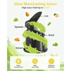 Aeitto Cold Press Juicer,juicer Machine With 4.35" Large Feed Chute Fit Whole Fruits And Vegetables & Easy To Clean -Kitchen Appliances GUEST fde2e4a9 fb81 437e 940a 7a41ea14447c