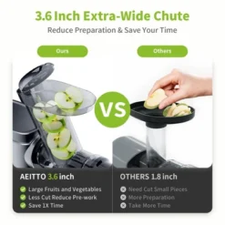 Aeitto Cold Press Juicer, Juicer Machine 3.6" Wide Chute, Large Capacity, 2 Masticating Modes, Easy To Clean For Fruits & Vegetables, Green -Kitchen Appliances GUEST fe54c932 13e8 4a53 9032 03c5d9c91c75 2
