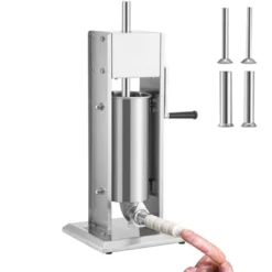 VEVOR Manual Sausage Stuffer, 8LBS/5L Capacity, Two Speed 304 Stainless Steel Vertical Sausage Stuffer, Sausage Filling Machine, Silver -Kitchen Appliances GUEST fe5bd32e 3b09 43a5 8c92 6dfd6d358946